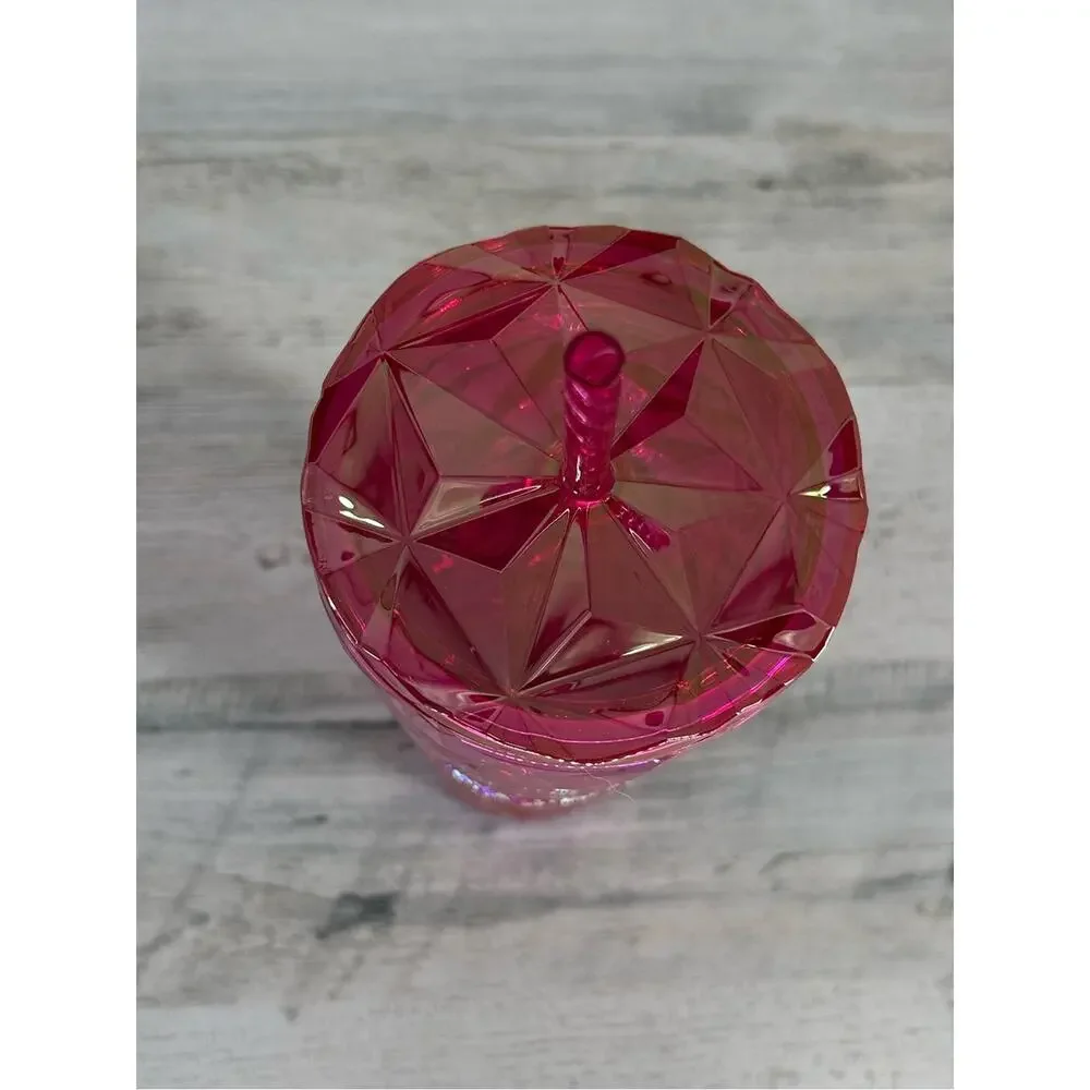 NEW Starbucks Summer 2024 Pink Red Diamond Prism Crystal Venti Tumbler 24oz